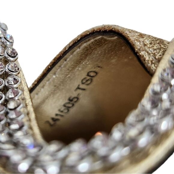 ZANG TOI Shoes Womens 6 36 Metallic Gold High‎ Heels Embellished Luxury Strappy - Picture 11 of 13